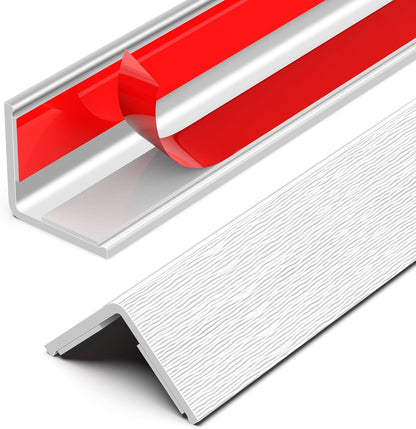 Wall Corner Protector, Walls Edge Protector，Self-Adhesive Wall Corner Guards,PVC Double Side Edge Protector， Furniture Stairs Guard (Gray 2PCS 90cm/35.4in)