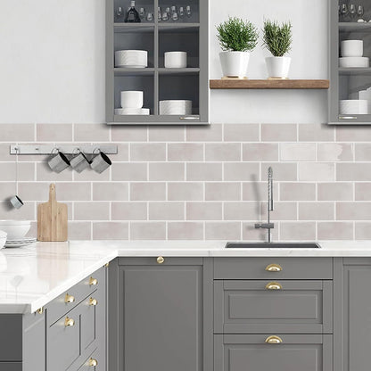 STICKGOO 10-Sheet Subway Tile Peel and Stick Backsplash, Self Adhesive Vinyl Wall Tiles, Stick on Backsplash for Kitchen and Bathroom(Thicker Design)