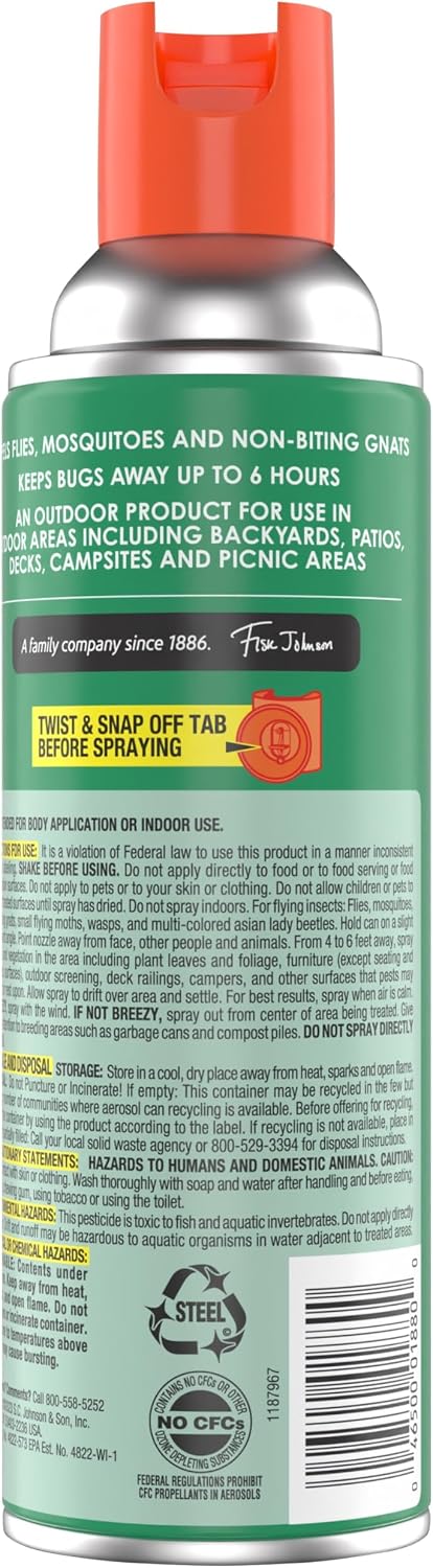 OFF! Outdoor Insect & Mosquito Repellent Fogger, Backyard Pretreat, Kills & Repels Insects in an up to 900 sq, ft, Area, 16 oz (Pack of 2)