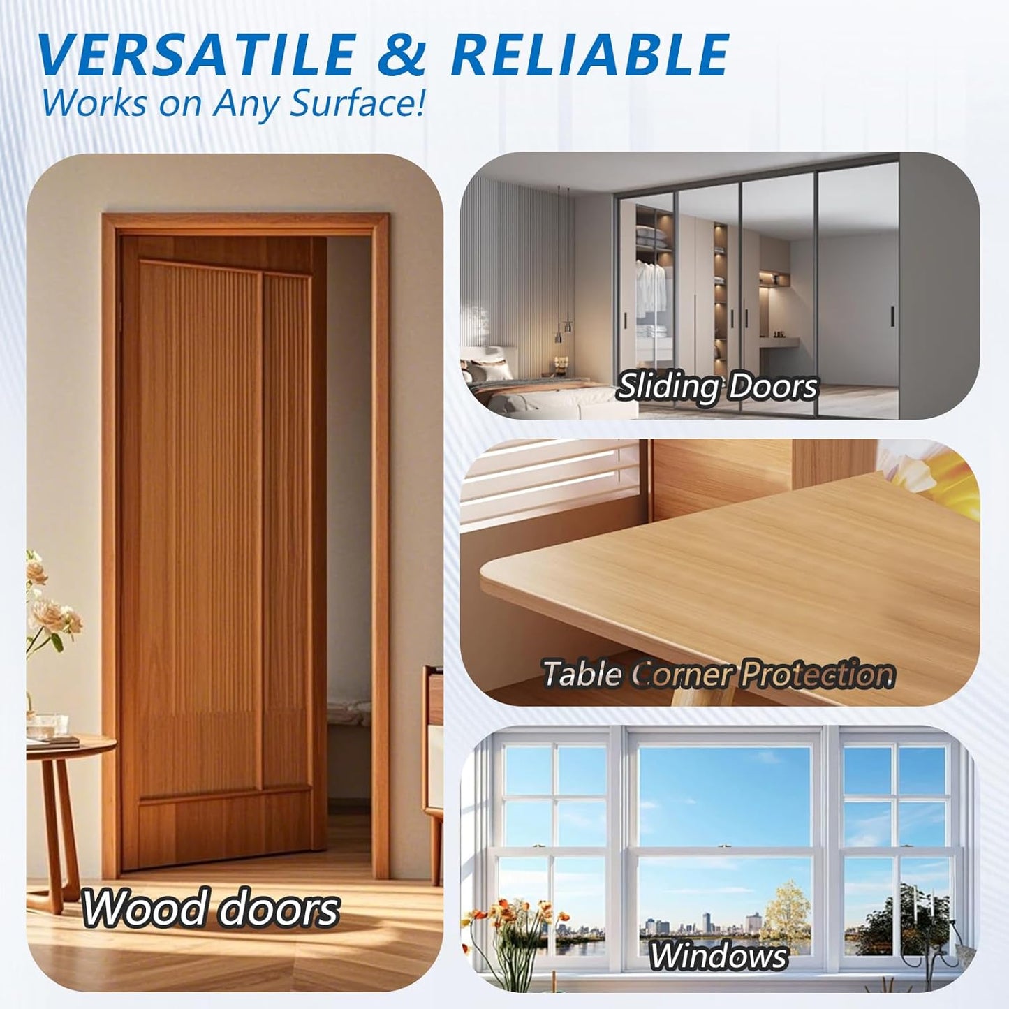 118" Weather Stripping Door Seal Strip, Wedge-Shape Window Foam Seal Strip, Soundproof Front Door Frame Seal, Self-Adhesive Winter Insulation for Doors & Windows, Noise Cancelling Window Inserts