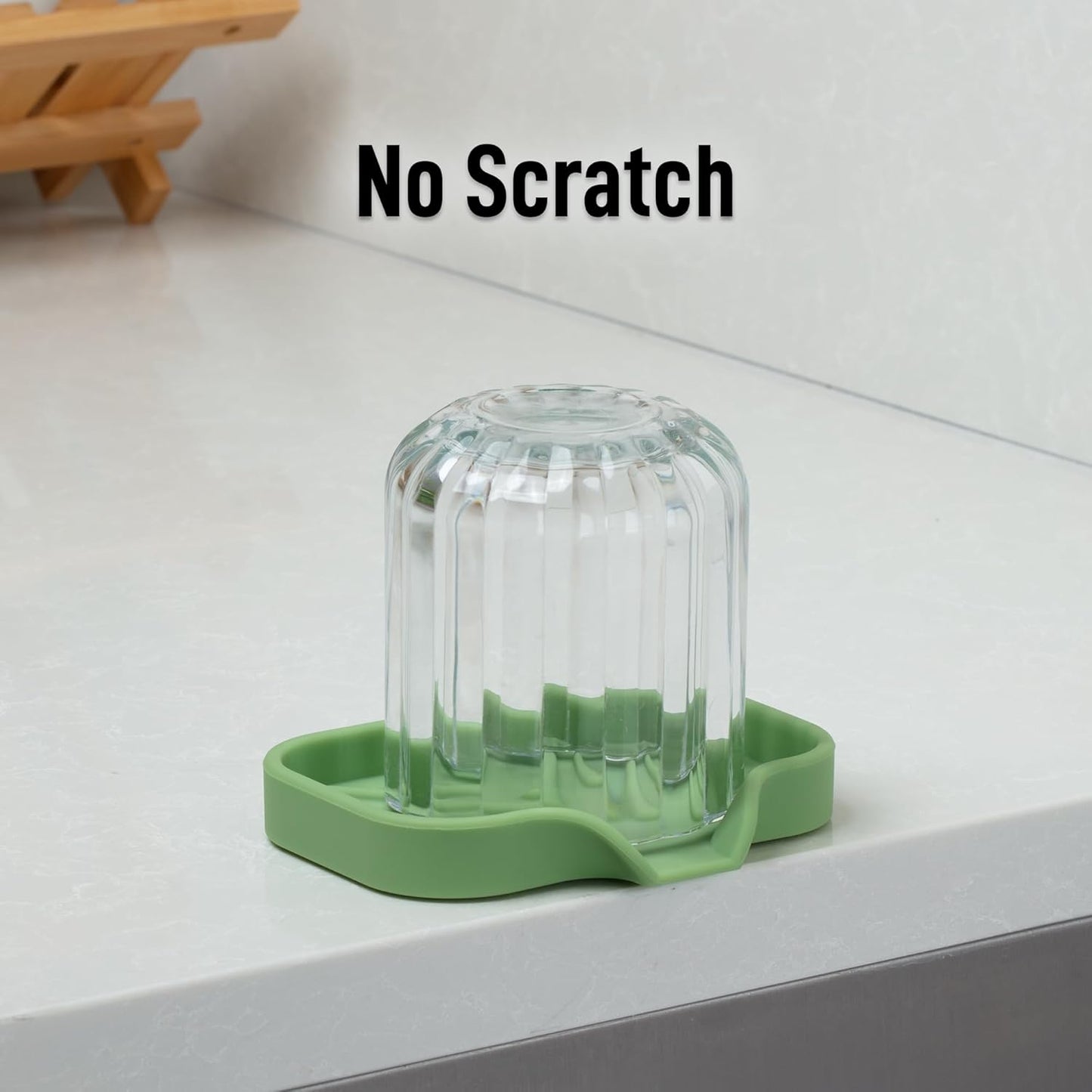 Zulay Kitchen (9x3.5in) Sponge Holder for Kitchen Sink - Flexible Heavy-Duty Multipurpose Sink Caddy - Counter Organizer for Kitchen, Bathroom, Makeup, Trinkets & More! (Grey)