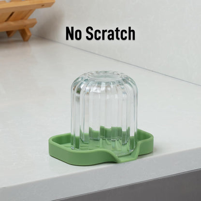 Zulay Kitchen (9x3.5in) Sponge Holder for Kitchen Sink - Flexible Heavy-Duty Multipurpose Sink Caddy - Counter Organizer for Kitchen, Bathroom, Makeup, Trinkets & More! (Grey)
