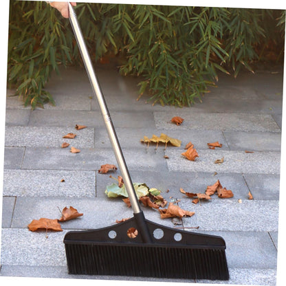 ORFOFE Heavy Duty Outdoor Broom with Handle Detachable Garden Sweeper for Patios Decks and Garages Ergonomic Grip Stainless Steel Construction Versatile for Various