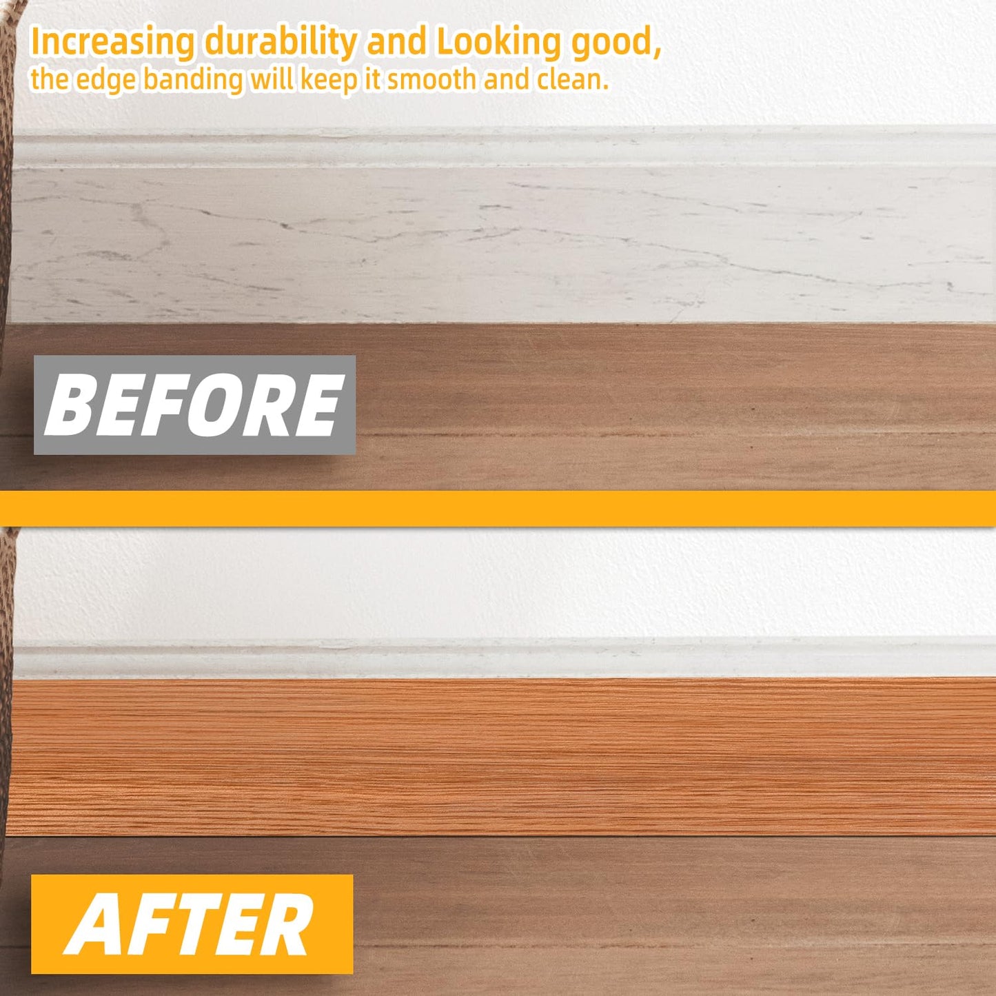 GSCIT Club Wood Grain Repair Tape, 2.4 inch X 15ft Self Adhesive Maple Grain Repair Patch for Tables, Chairs, Baseboards, Doors, Windows, Floors, Handicraft DIY. - Colors A