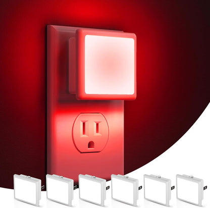 L LOHAS LED Night Light,Night Lights Plug into Wall, [6-Pack] Plug in Night Light, Dusk-to-Dawn Sensor, 3000K Soft White 0.3W Bright Nightlight Auto-On/Off for Adults Kids Bedroom Bathroom Hallway