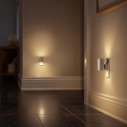 Briignite Motion Sensor Night Light,2 Pack Motion Activated Plug in Night Lights, 0-100LM Dimmable Soft White 3000K, Motion Sensor Light Indoor for Bathroom Hallway Bedroom Stairway Kid Elderly Pet