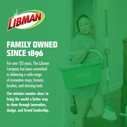 Libman Tornado Spin Mop System and 1 Refill, Mop and Bucket with Wringer Set for Hardwood Floor Cleaning, 2 Total Heads Included