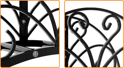 Fire Beauty Heavy-Duty Metal Hose Holder, Wall-Mounted Garden Hose Reel Organizer for Outdoor Yard, Solid Iron Decorative Hanger Storage