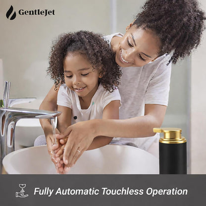 GentleJet SimpleFoam Automatic Foaming Soap Dispenser – Touchless Sensor, USB-C Rechargeable, IPX5 Waterproof, Dual Output for Bathroom Kitchen Sink, ABS Compact Design