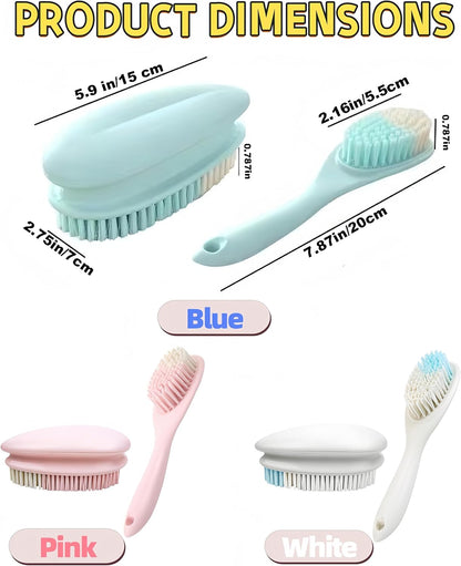 2 Pack Soft Bristle Cleaning Brush & 2 Pack Stain Remover Brush Laundry Brush Scrub Brush Household Cleaning Brushes for Fabric,Carpet, Clothes, Shoes
