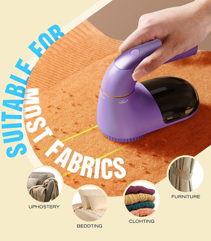POPCHOSE Fabric Shaver, Lint Remover for Clothes, Lint Shaver with 6-Leaf Blades & 2 Speed, 2000mAh Rechargeable, Sweater Shavers to Remove Pilling, Electric Lint Remover for Couch, Furniture, Fuzz