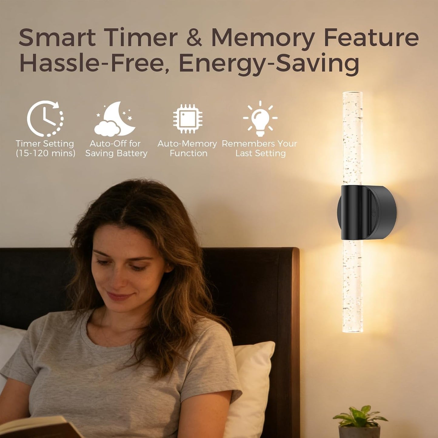 Peel and Stick on Battery Operated Wall Sconces Set of 2, Gold Wireless Magnetic Rechargeable Wall Lights with Remote & Touch Control, No Drill 3CCT Dimmable Wall Lamp for Bedroom Living Room Decor