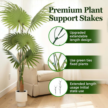 10 Pack Stackable Monstera Plant Support Stakes, Adjustable Plant Supports for Small Indoor Potted Plants, Pothos, Philodendron, Ivy & Climbing Vine Plants
