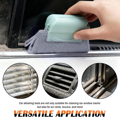 3PCS 2026 Upgraded Car Window Track Cleaner Kit,Hand-Held Window Track Cleaning Tools Kit for Windows Tracks,Narrow Gaps,Portable Windows Sill Cleaner Tool for Most Vehicles