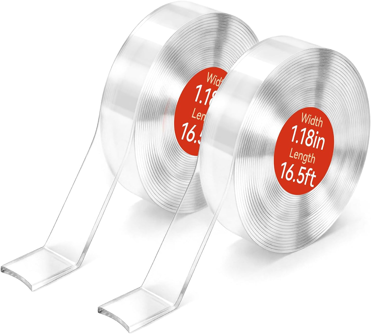 Comix Double Sided Tape Heavy Duty, 1.18" x 120"(10ft), Removable Washable Nano Tape, Residue-Free, Multipurpose Reusable Gel Mounting Tape, 1 Roll