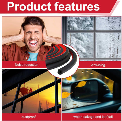 Pangda 13ft Foam Rubber D Shape Seal Strip 1" W x 0.5" H Self Adhesive EPDM Rubber Weather Stripping RV Slide Out Seal Heavy Duty Automotive Weather Stripping for Car Truck RV Boat Home