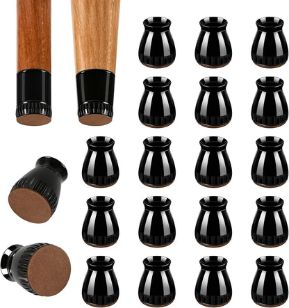 Chair Leg Floor Protectors, 24 Pack Silicone Furniture Pads for Hardwood Floors, Anti-Scratch Furniture Sliders Felt Pads, Noise-Reducing Chair Feet Covers, Table Legs Fit Sizes to(1.3" to 1.97")