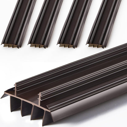 Pushglossy 1 Pcs Replacement Door Bottom with Vinyl Fins 36" Long 1 3/4" Wide Threshold Seal Bottom of Door Weatherstrip Kerf Weather Stripping for 7/8" Between Barbs (White)