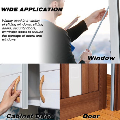 118 Inch Wedge-Shape Weather Stripping Door Seal,Windows and Doors Insulation,Self Adhesive Insulation Foam Anti-Collision Strip,Weatherstrip Tape for Door Soundproofing,Noise Drafts Blocker,White