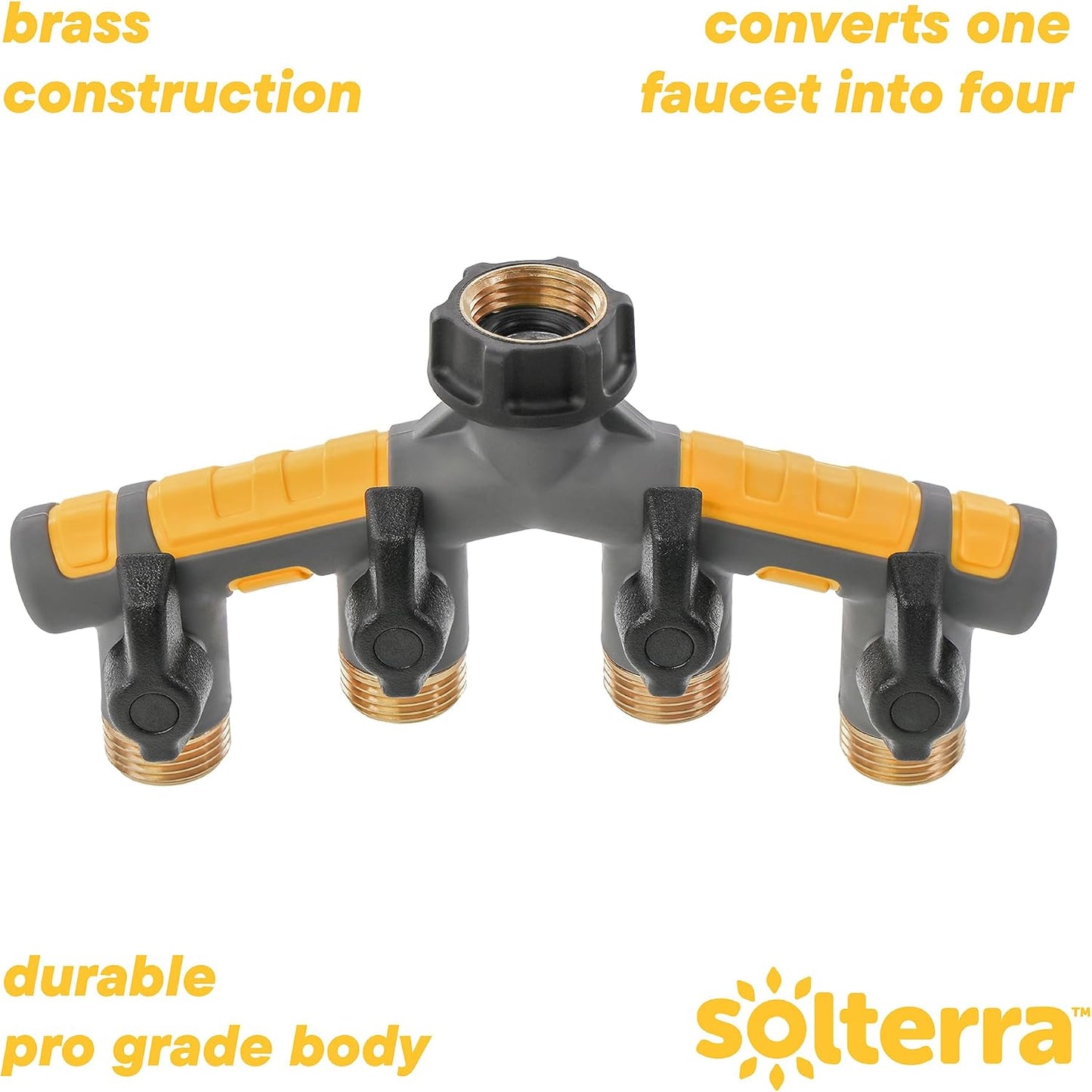 Solterra Garden Hose Manifold with Shut-offs