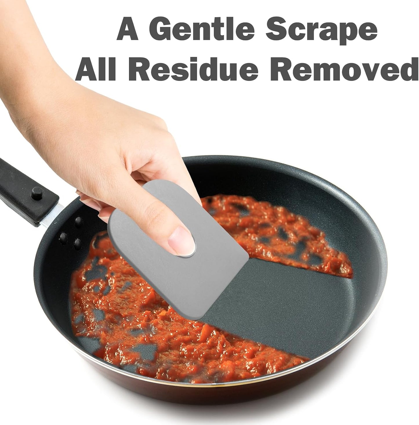 Pan Scraper, 5 Pcs Pot Scraper Plastic, Pot Scraper Non Scratch for Cast Iron, Pot and Pan Cleaning, Sturdy Scraper Kitchen Tool
