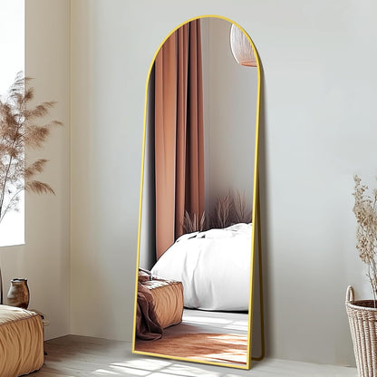 Delma Arched Mirror Full Length,Standing Mirror Full Body,Large Floor with Stand for Wall Entryway Door Bedroom Bathroom Living Room