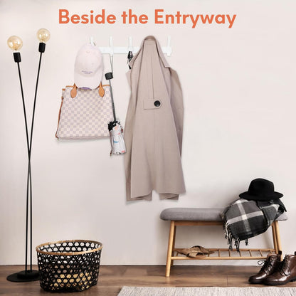 Optish Coat Rack Wall Mount, Wall Hooks for Hanging, Entry Coat Hooks Coat Hanger, Hat Rack Holder for Wall, Key Holder Purse Racks, Towel Rack for Bathrooms (2 Pack, Black)