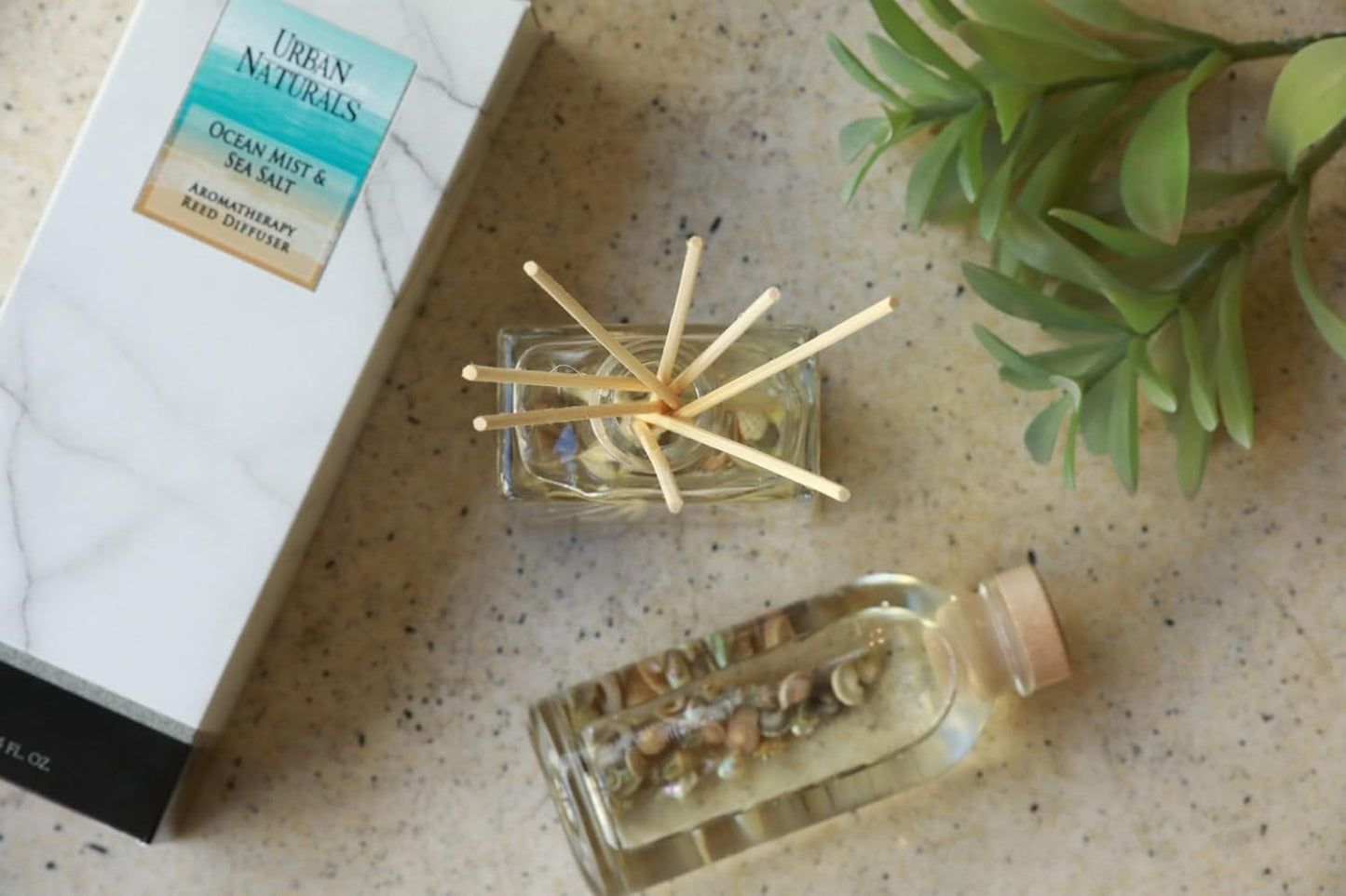Urban Naturals Smoked Vanilla Reed Diffuser Set with Vanilla Bean, Sandalwood & Leather | Made in the USA - Colors B