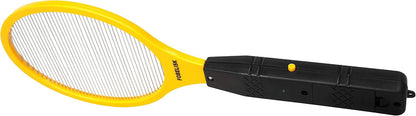 Electric Fly Swatter Racket for Mosquito and Flying Insect Control | Portable Design, Indoor/Outdoor Use, Camping Ready, Instant Bug Zapping, Includes 22 AA Batteries, Non-Slip Grip