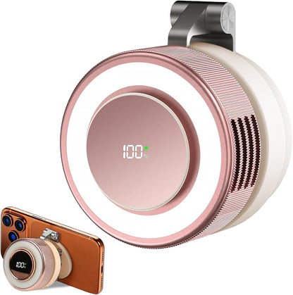 Portable Clip-On Fan, Mini USB Rechargeable 360° Rotatable Fan, Personal Fan 3-Speed Silent Mini Bladeless Fans