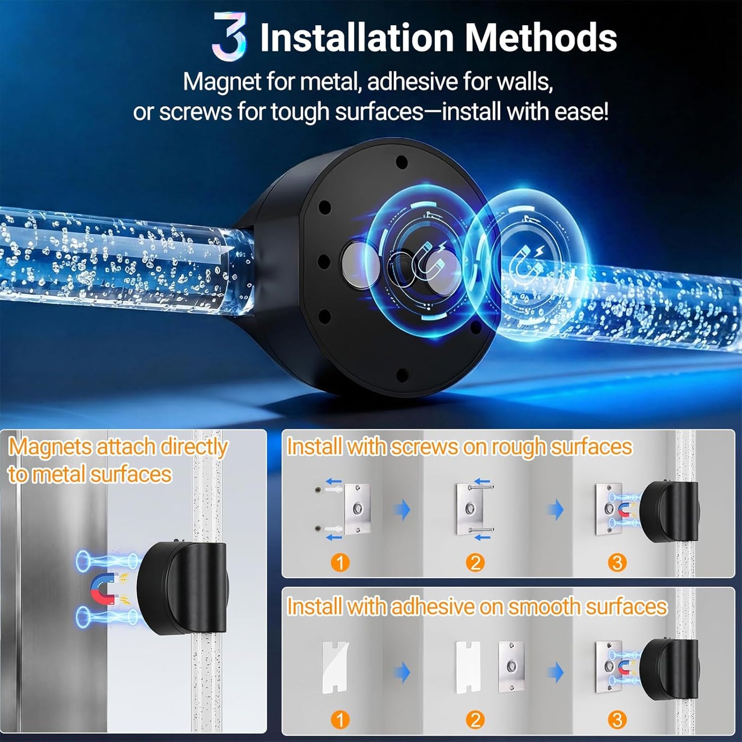 Peel and Stick on Gold Battery Operated Wall Sconces Set of 2, Rechargeable Magnetic Linear Wall Lights for Bedroom, Wireless Sconces with Remote&Touch Control, 3CCT&Dimmable Wall Lamp for Living Room