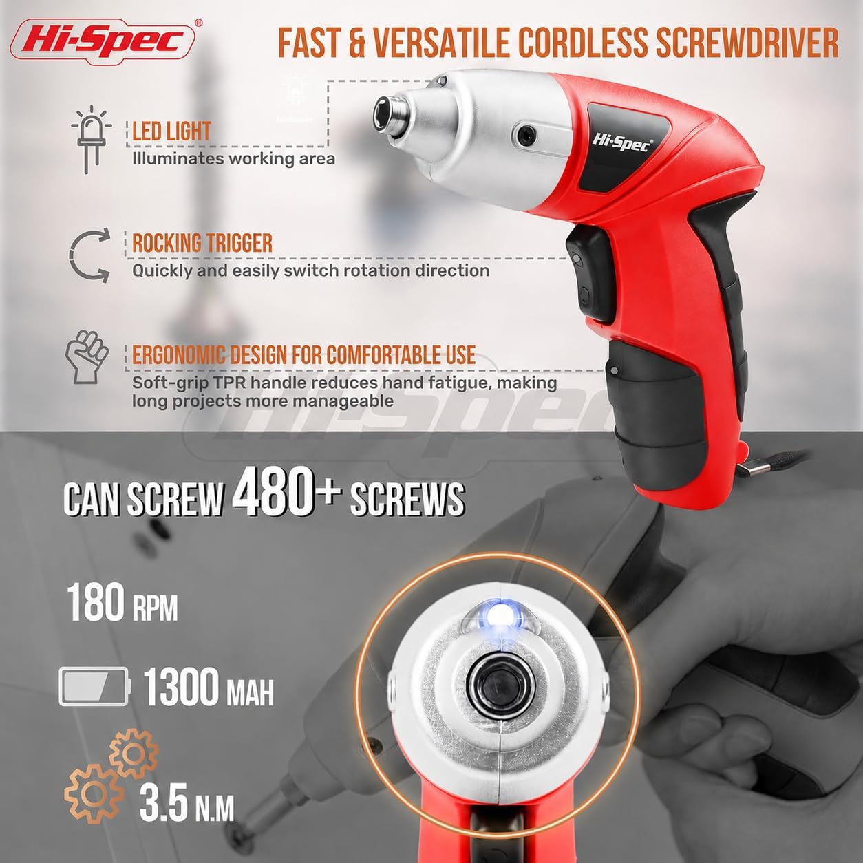 Hi-Spec Cordless Electric Screwdriver, Power Screw Driver Set with Pink Compact Tool Kit for Small Repair and Maintenance- Ideal Housewarming Gift,19 Piece