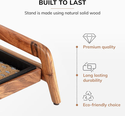 Anji Mountain Heavy Duty Waterproof Wooden Shoe Storage Mat Organizer/Boot Storage Tray Multi Use for Entryway with Coir, Tan Rectangle Embossed Insert, 1 Tier, Fits 2 Pair (26.5" Wide)