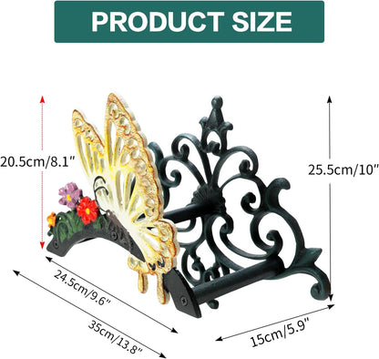 Sungmor Heavy Duty Cast Iron Hose Holder,Garden & Yard Decorative Birds Wall Mounted Hose Butler,Water Pipe Holds,Rack,Hanger,Antique Wall Decorations