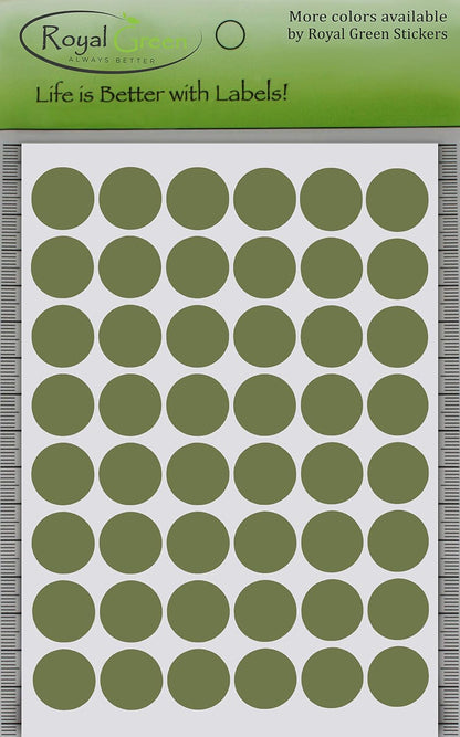 Royal Green Dot Sticker 11/16" Inch (17mm) Colored Labels in Purple - 2400 Pack - Colors A