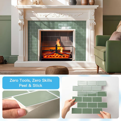 Art3d Peel and Stick Backsplash for Kitchen White Subway (10 Tiles, Thicker Design)