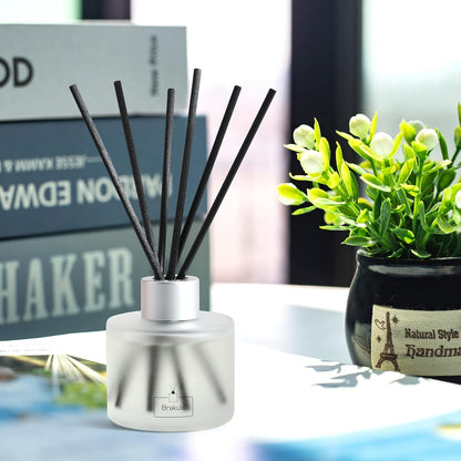 Brakula Reed Diffuser Set, 100ml Black Vanilla Scented Oil Diffuser for Bathroom, Home Fragrance for Living Room, Office