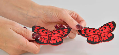 HOME-X 3D Butterfly Screen Patches, Mesh Door Repair Kit, Decorative Patch Set of 3