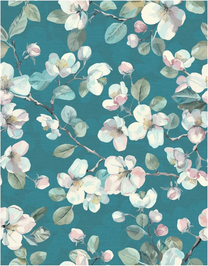 Peel and Stick Wallpaper Roll 17.5 x 216 Whispering Tales Design in Vinyl Sticker Paper for Accent Panels, Bedroom, Kitchen, Office or Shelf Liner
