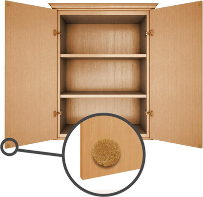Furniture Felt Pads 3/8" (10mm) Diameter Round 3M Self Adhesive Protects Kitchen Cabinets, Drawers, Desks and Furniture Against Bumps and Scratches 100 Pack - Grey