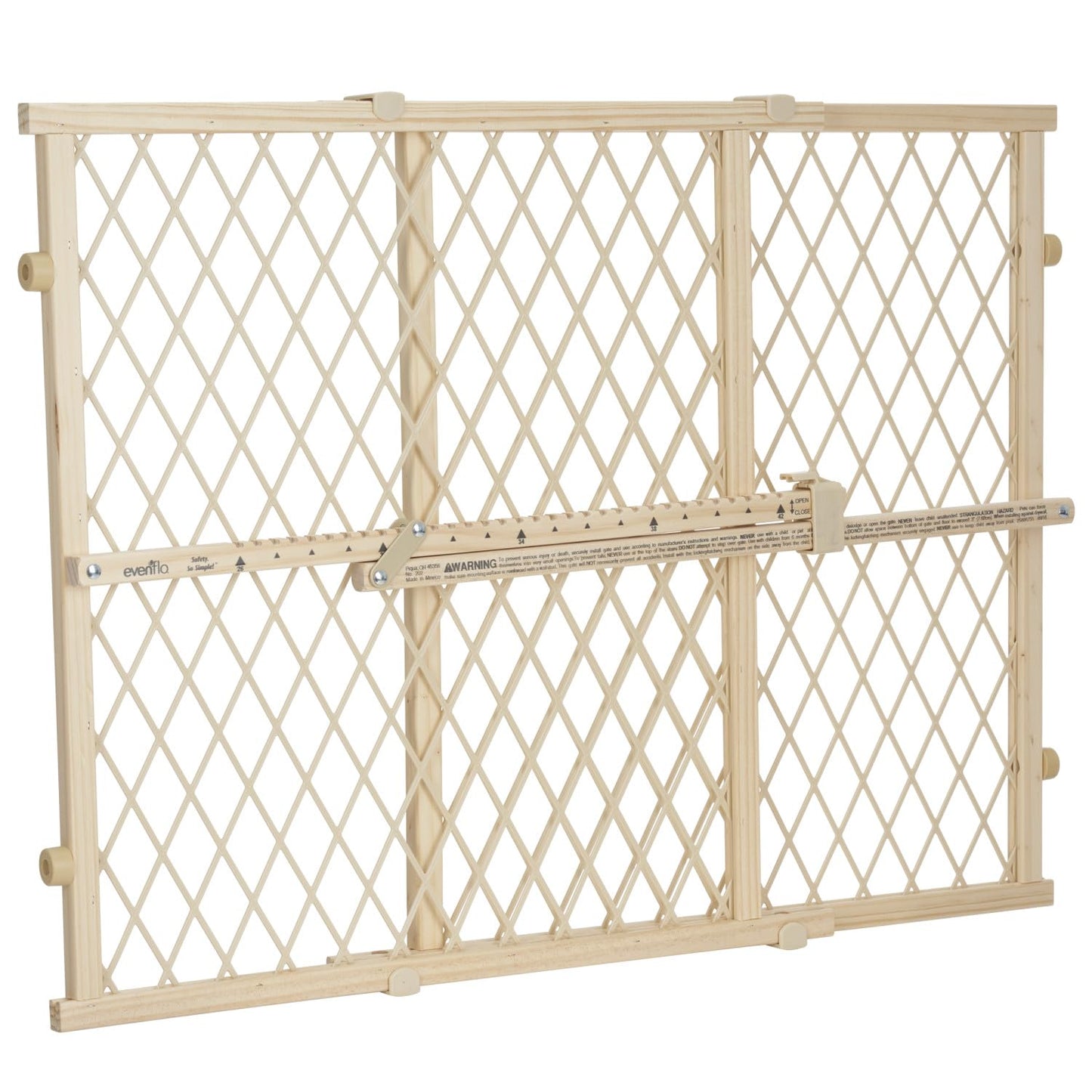 Position & Lock Adjustable Wood Baby Gate (Farmhouse Collection)