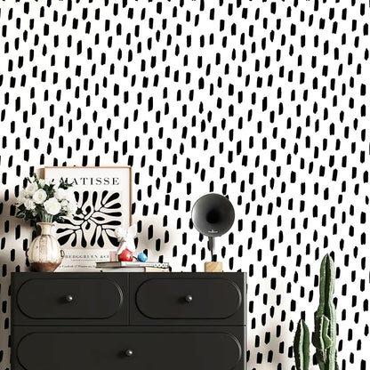 HAOKHOME Peel and Stick Wallpaper Boho Modern Dots Wall Paper Removable for Bathroom Caramel/White Contact Paper 17.3in x 9.8ft