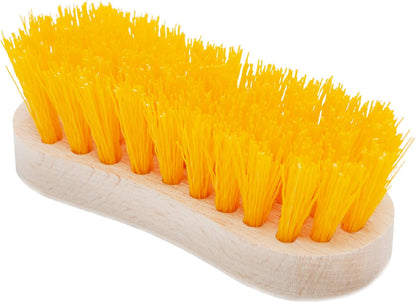 Stiff Bristle Brush - Scrub Brush for Deep Cleaning, Hand Brush with Hard Bristles, Utility Nylon Brush for Indoor and Outdoor, Wooden Boot Hand Scrubber, Scrubbing Brush Heavy Duty