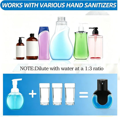 Automatic Soap Dispenser Touchless,Rechargeable Foaming Soap Dispenser,15oz/420ml Smart Hand Soap Dispensers,4-Level Adjustable,Wall Mount for Bathroom Kitchen Dish Soap,Hands-Free