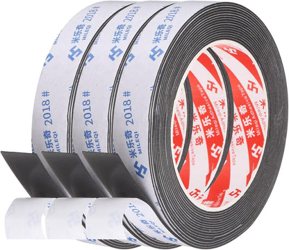 PATIKIL Sponge Rubber Foam Tape, 5/8" W x 1/8" t x 16.4ft l Self-Adhesive Foam Insulation Tape Weather Stripping for Window Door Soundproofing Weatherstrip AC Seal Strip, Black