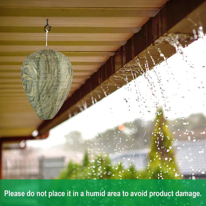 DECYOOL 8 Pack Paper Wasp Nest Decoy Hanging Wasp Deterrent for Wasps Hornets Yellow Jackets