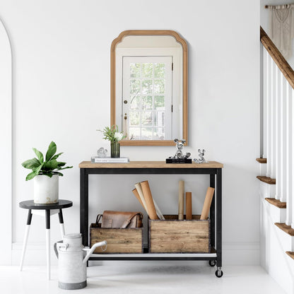 WallBeyond Full Length Mirror Wall Mounted 65"x22", Rustic Wooden Frame Floor Mirror, Large Full Body Mirror for Bedroom, Leaning or Hanging Against Wall, Natural