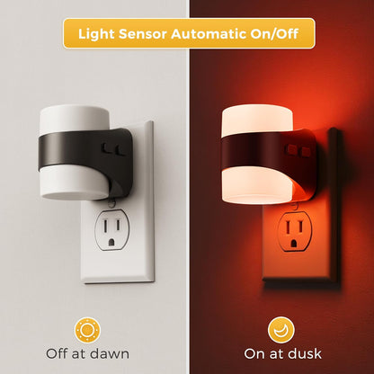 L LOHAS LED Night Light, Bubble Night Lights Plug into Wall,2 Pack 3000K/4000k/5000K Adjustable Color Temperature Night Light,Dimmable Nightlights with Dusk to Dawn Sensor for Rooms Bathroom Hallway