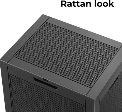 50Gal Outdoor Storage Box Anti-Theft Delivery Box Lockable Deck Box | Heavy-duty UV & weatherproof resin for secure parcel drop, patio cushion storage, garden tools & porch package organization