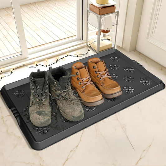 Azadx Heavy Duty Boot Trays Natural Rubber Shoe Mat Tray for Entryway Large Boot mat Tray Multi-Purpose for Outdoor Door Mats 16x42 Inch